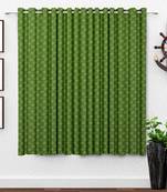 Green polyester Printed Net  curtain