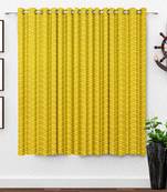 Yellow polyester Printed Net  curtain