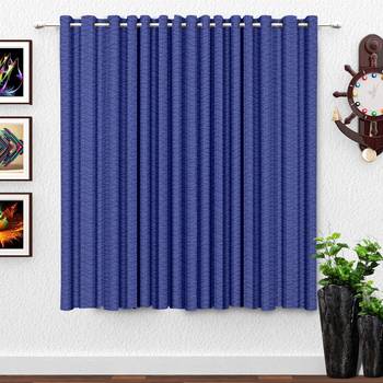 blue polyester Printed Net  curtain 1