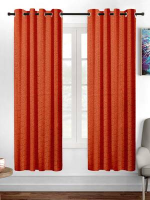 Red polyester Printed Net  curtains 1