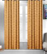 Cream polyester Printed Net  curtains