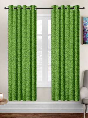 Green polyester Printed Net  curtains 1