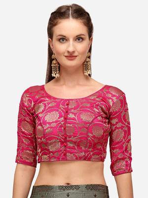 Sea Green Woven Design Semi-Stitched Lehenga & Unstitched Blouse with Dupatta 4