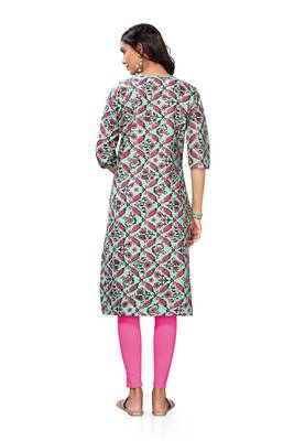 Green printed cotton cotton-kurtis 2