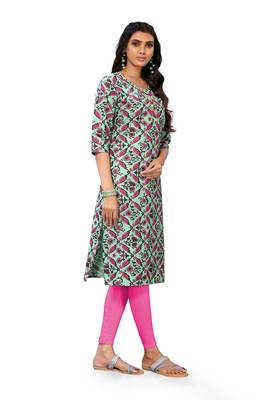 Green printed cotton cotton-kurtis 5