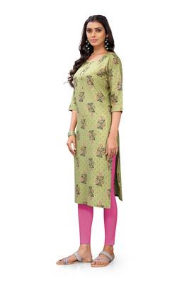 Green printed cotton cotton-kurtis 4