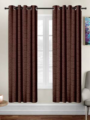 Brown polyester Printed Net  curtains 2
