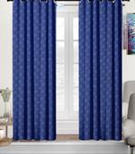 blue polyester Printed Net  curtains
