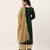 Women's Green & Cream Gotta Patti With Button Dress Material