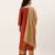 Women's Burnt Orange & Beige Gotta Patti With Button Dress Material