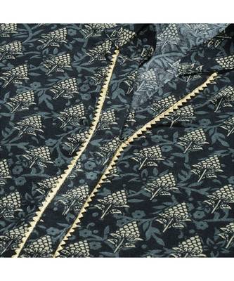 SheWill Grey Cotton Blend Printed Straight Dress Material With Net Dupatta 5