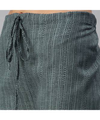 SheWill Grey Cotton Blend Printed Straight Dress Material With Net Dupatta 6