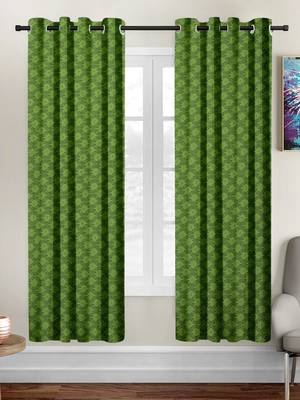 Green polyester Printed Net  curtains 1