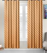 Cream polyester Printed Net  curtains