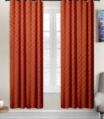 Orange polyester Printed Net  curtains