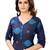 Dark-blue printed cotton cotton-kurtis