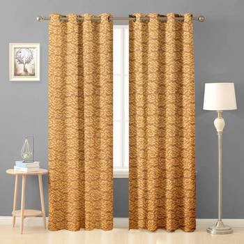 Cream polyester Printed Net  curtains 1