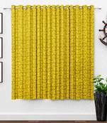 Yellow polyester Printed Net  curtain