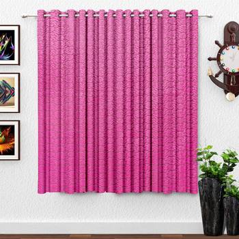 Pink polyester Printed Net  curtain 1