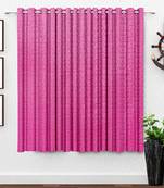 Pink polyester Printed Net  curtain