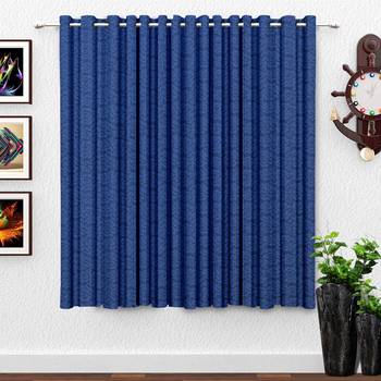 blue polyester Printed Net  curtain 1