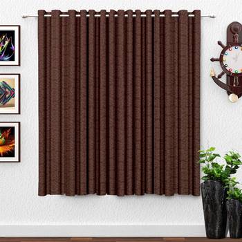 Brown polyester Printed Net  curtain 1