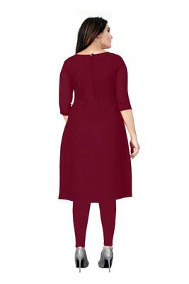 Kimisha Women's Maroon Georgette Embroidered Work Unstitched Dress Material  2