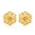 Gold plain Gold-Plated Alloy   Pair EARRING