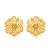 Gold plain Gold-Plated Alloy   Pair EARRING