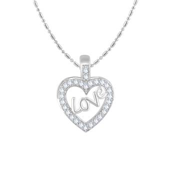 Silver plain Rhodium-Plated Alloy   Pendant   Chain 1