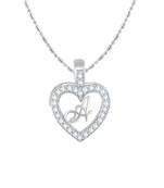 Silver plain Rhodium-Plated Alloy   Pendant   Chain
