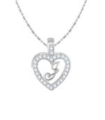 Silver plain Rhodium-Plated Alloy   Pendant   Chain