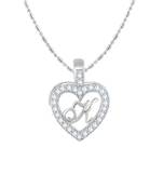 Silver plain Rhodium-Plated Alloy   Pendant   Chain