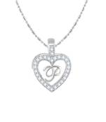 Silver plain Rhodium-Plated Alloy   Pendant   Chain