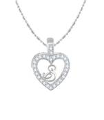 Silver plain Rhodium-Plated Alloy   Pendant   Chain