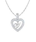 Silver plain Rhodium-Plated Alloy   Pendant   Chain