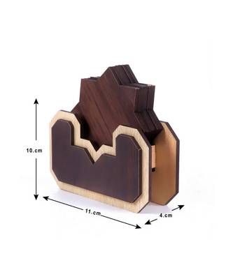 Wood Tea Coaster Set 2