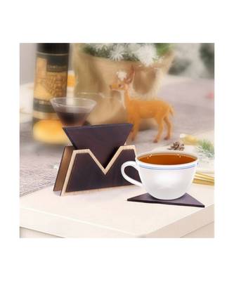 Wood Tea Coaster Set 4