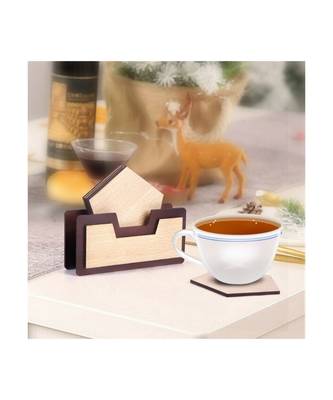 Wood Tea Coaster Set 4