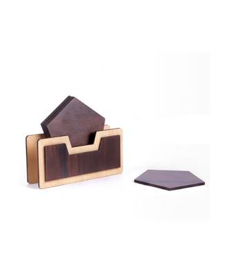 Wood Tea Coaster Set 5