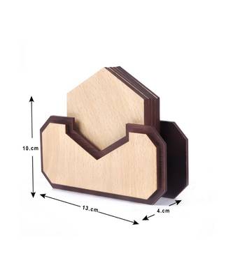Wood Tea Coaster Set 4
