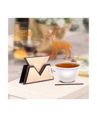 Wood Tea Coaster Set 4