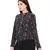 Navy Printed Crepe Top for Women
