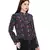Navy Printed Crepe Top for Women