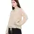 Beige Printed Crepe Top for Women
