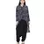Navy Printed Crepe Top for Women