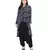 Navy Printed Crepe Top for Women
