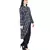 Navy Printed Crepe Top for Women
