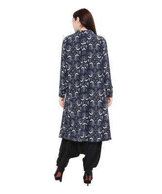 PS Pret by Payal Singhal Navy Colour Printed Crepe Top 6