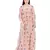 Coral Printed Silkmul Kaftaan for Women